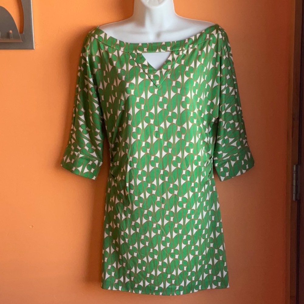 DIANE von FURSTENBERG 3/4 Sleeve Mini Dress Tunic sz12